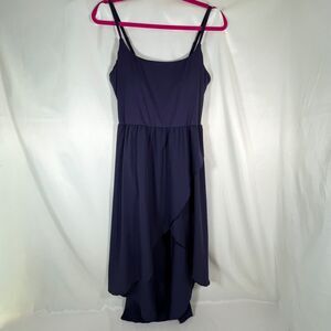 Halara Breezeful High Low Flowy Midi Quick Dry Dress Navy Blue Size M DRESS ONLY